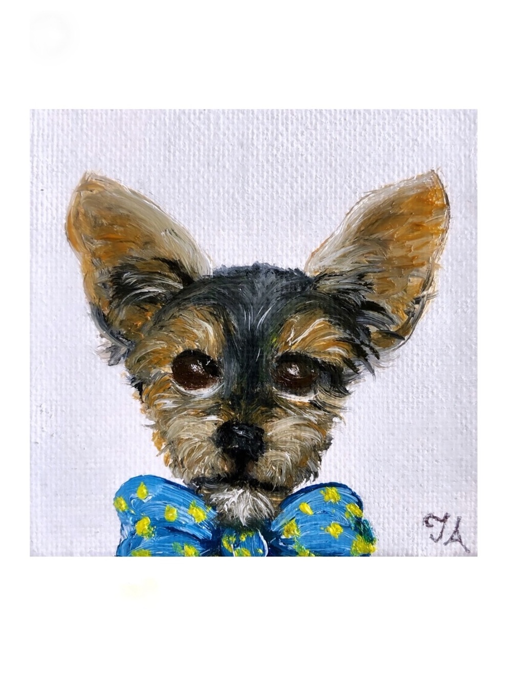 Sir Archibald Signed Mini Oil Painting Original Art Fridge Magnet